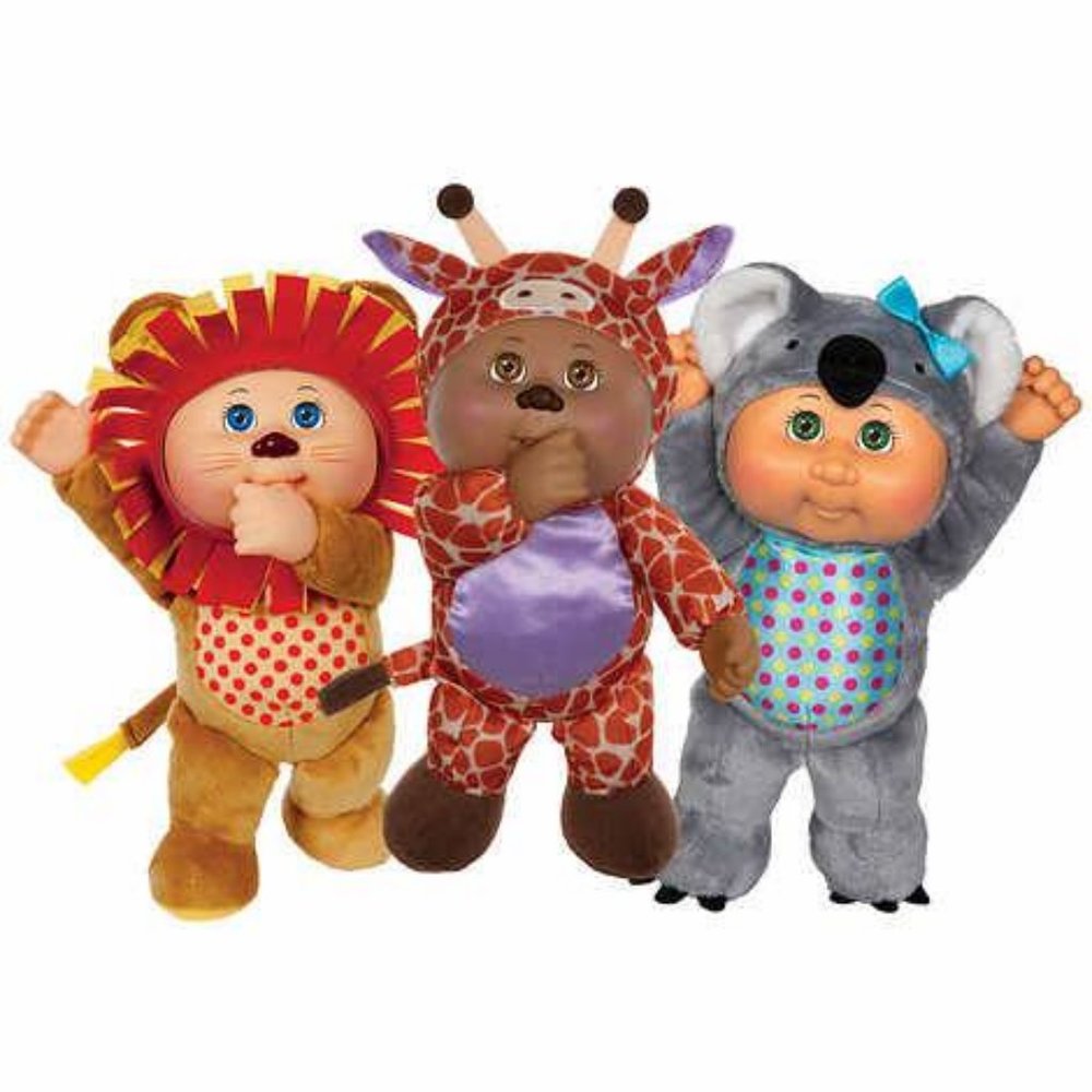NEW! 3 Cabbage Patch Kids Collectible Cuties Zoo Friends: Lion, Giraffe & Koala - Picture 2 of 7